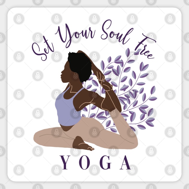Set Your Soul Free Ashtanga Hatha Asanas Kundalini Yogi Yoga Sticker by GraphicsLab